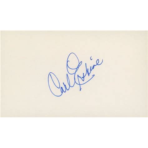 Carl Erskine original signature