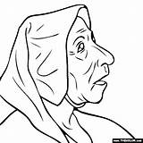 Old Hag Colouring Pages Sketch Coloring Page sketch template