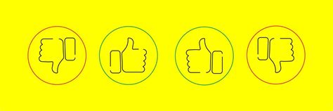 agree, disagree, hand emoji, finger gesture line art vector icon for apps and websites set ...