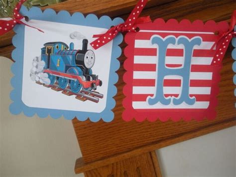 Thomas the Train Banner Boys Birthday Banner by PartyOnBanners2