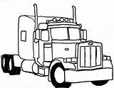 Peterbilt Semi Truck Coloring Page Drawing Sketch sketch template