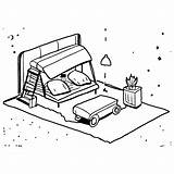 Sleepover Coloring Page · Creative Fabrica sketch template