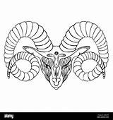 Aries Zodiac Symbol Coloring Pages sketch template