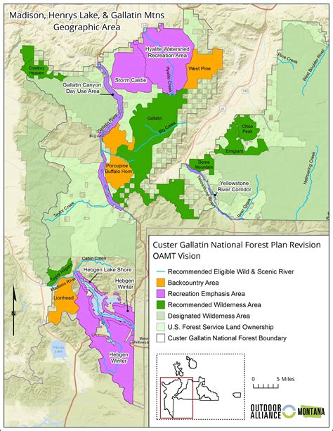 Gallatin National Forest Map