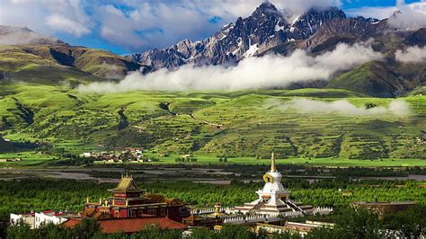 HD wallpaper: temple, pagoda, religion, buddism, buddhist, tibet ...