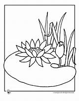 Water Lily Flower Coloring Pages Coloring sketch template