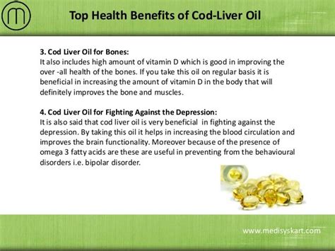 Oil: Liver Cod Oil Benefits