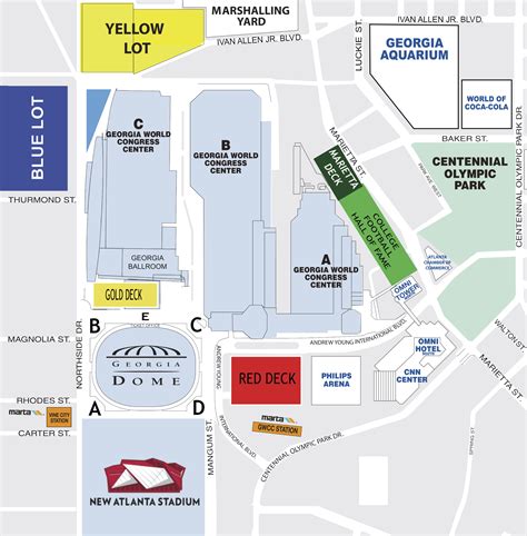 Map Of The Georgia Dome | Cities And Towns Map