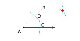 Bisecting an angle with a straightedge and a compass