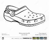 Croc Shoe Coloring Pages sketch template