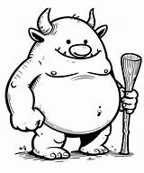 Adorable Ogre coloring Page  Download Print Or Color Online For Free sketch template