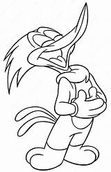 Woody Woodpecker Laughing sketch template