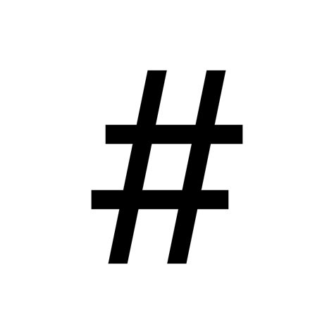 Hashtag Sign. Tagline Icon Symbol for Logo, Apps, Website, Art ...