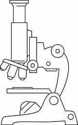 Microscope Coloring Simple Drawing Drawings Pages School Color  sketch template
