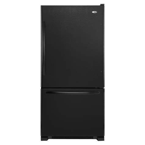 Amana 33 in. W 22.1 cu. ft. Bottom Freezer Refrigerator in Black ...