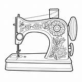 Coloring Sewing Machine Images  Free Download On Freepik sketch template