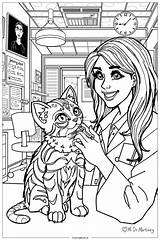 Veterinarian Coloring Pages Printable Vet Corgi Bluey Page sketch template