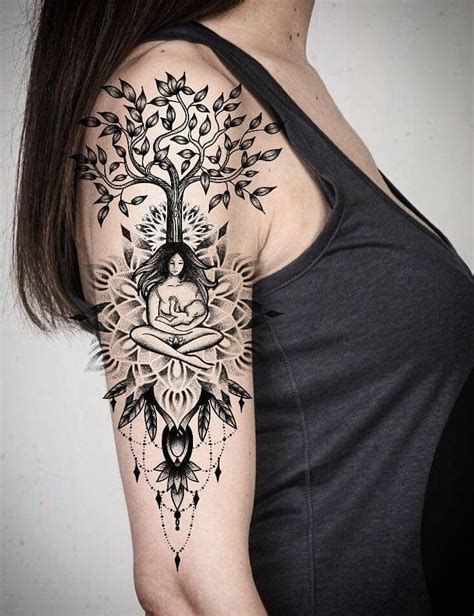 awesome tree mandala tattoo © tattoo artist Enola Tattoo 💕💕💕💕💕💕 ...