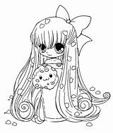 Chibi Anime Kawaii Coloring Page  Free Printable Pages sketch template