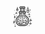 Fun Potion Bottle Coloring Project  Page sketch template