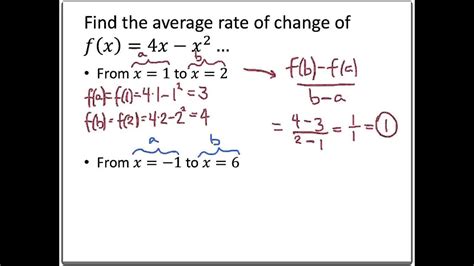 Average Rate Of Change Using A Table - dsullana.com