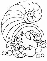 Cornucopia Coloring Page sketch template