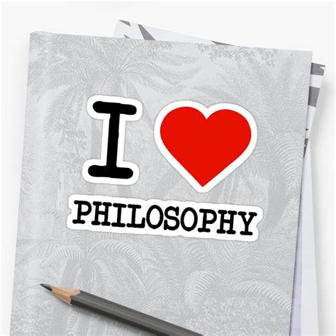 "I Love Philosophy" Sticker by staker | Redbubble