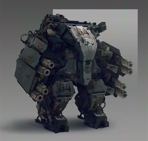 Quick'n'dirty random mech bash. Learning photo-bashy approach for quicker concepting. The design ...