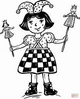 Child Dressed In As A Jester coloring Page  Free Printable Coloring Pages sketch template