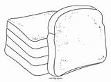 Bread – Coloring Page sketch template