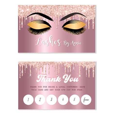 300g Custom Thank You Business Cards Lash Care Carte In French Customers Giftcard Your Purchase ...