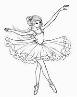 Cute Ballerina Coloring Pages For Kids sketch template