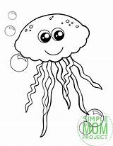 Free Printable Jellyfish Coloring Page – Simple Mom Project sketch template