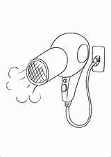 Hairdryer Colouring Pages Sketch Coloring Page sketch template