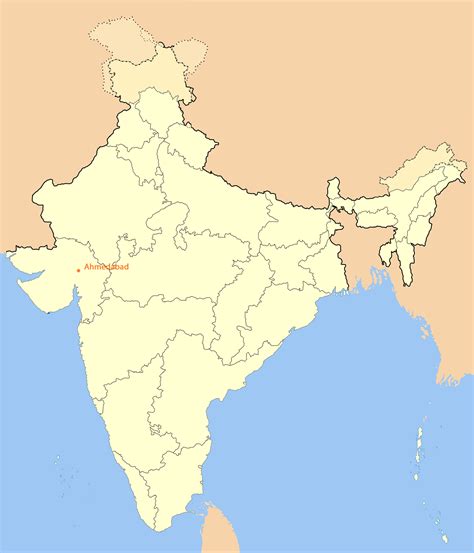 Where Is Ahmedabad Located In India Political Map - United States Map