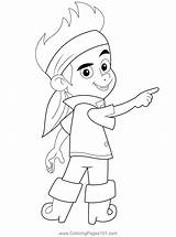 Coloring Spyglass Jake Pirate Telescope Cliparts Pirates Neverland  sketch template