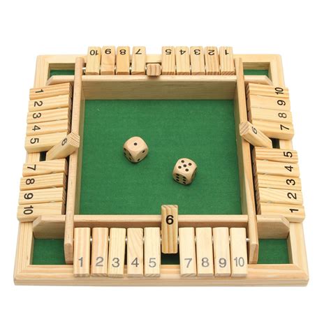 10 Numbers Traditional Wooden Board Game Set Pub Bar Game Family Dice Game Kids and Adults For ...