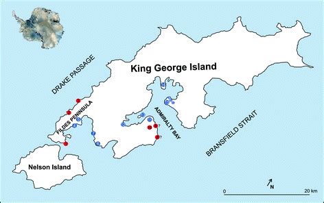 1 Location map of King George Island and the localities with plant... | Download Scientific Diagram