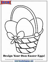 Free Coloring Pages Easter Basket sketch template