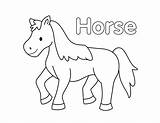 Horse Coloring Page  Farm Animal coloring Pages Animals For Kids sketch template