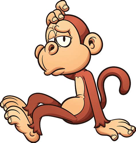 Cartoon Of The Sad Monkey Illustrations, Royalty-Free Vector Graphics ...