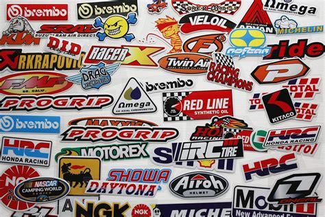 66pcs Mega Pack Car Decal Racing Decal Sticker for Cars Bumper Window Sponsor Motocross Racing ...