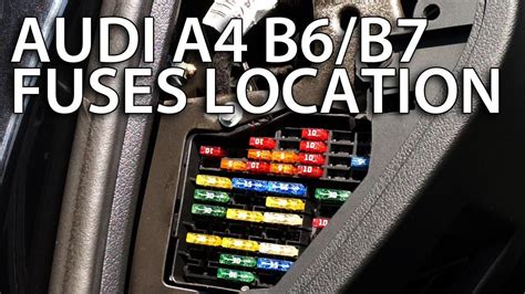 Audi A4 2004 Fuse Box Location