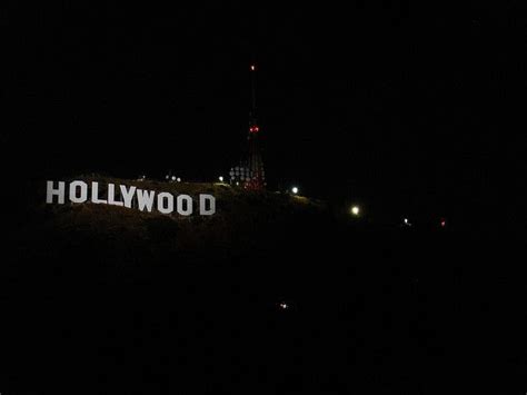 a RARE photo of the Hollywood Sign lit up at night by Jeremiah Christopher - June 2008 ...