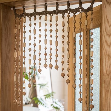 Wood Beaded Door Curtain – RusticReach