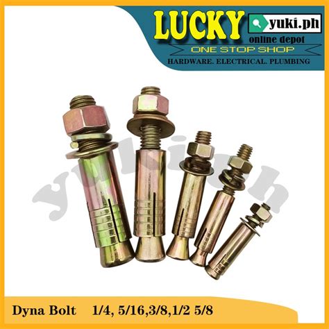 Dyna Bolt ( Sleeve Anchor ) or Expansion Bolt (1/4", 5/16", 3/8") | Shopee Philippines