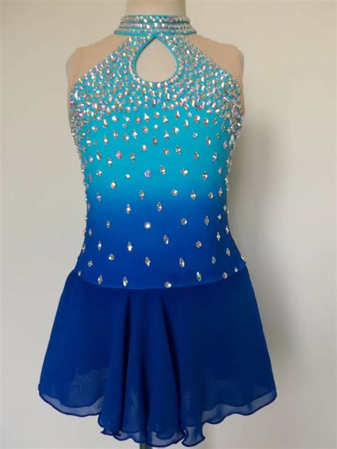 Aliexpress.com : Buy blue figure skating dresses women competition ice ...