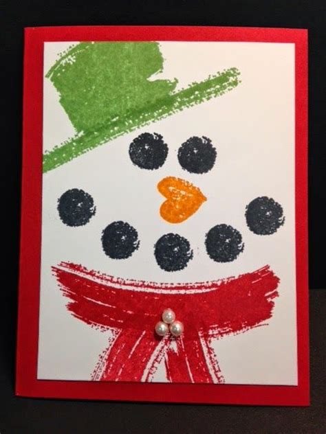 Work of Art Snowman | Stampin up christmas cards, Christmas cards handmade, Christmas cards
