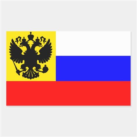 Russian Empire Flag (1914–1917) Rectangular Sticker | Zazzle.com
