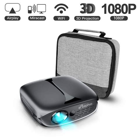 ELEPHAS Mini Portable Projector WiFi DLP HD Pico 3D Video Pocket ...